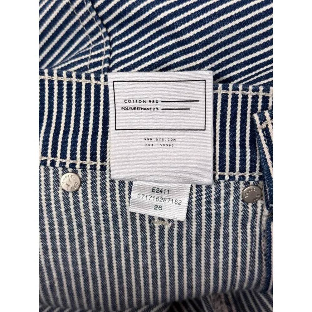 AYR Jeans 26 Womens The Studio Straight Leg Hickory Striped Japanese Denim - Picture 7 of 7
